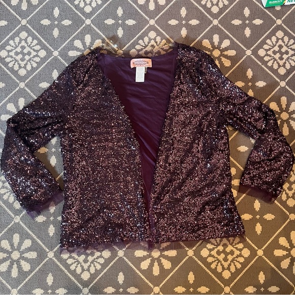 Oliver Purple Sequined Holiday Jacket - Picture 1 of 5